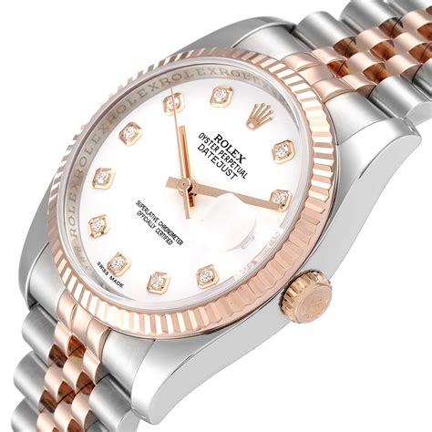 rolex datejust flowers gold steel|36mm rolex datejust rose gold.